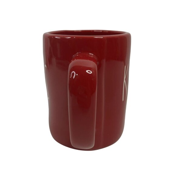 Rae Dunn Double Sided Coffee Mug "Hugs" "Kisses" In Red by Magenta - Picture 5 of 6